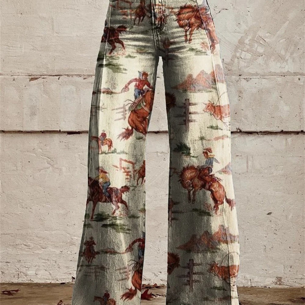 Penelope™ - Vintage Printed Wide Leg Pants