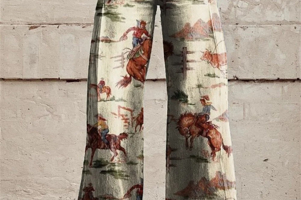 Penelope™ - Vintage Printed Wide Leg Pants