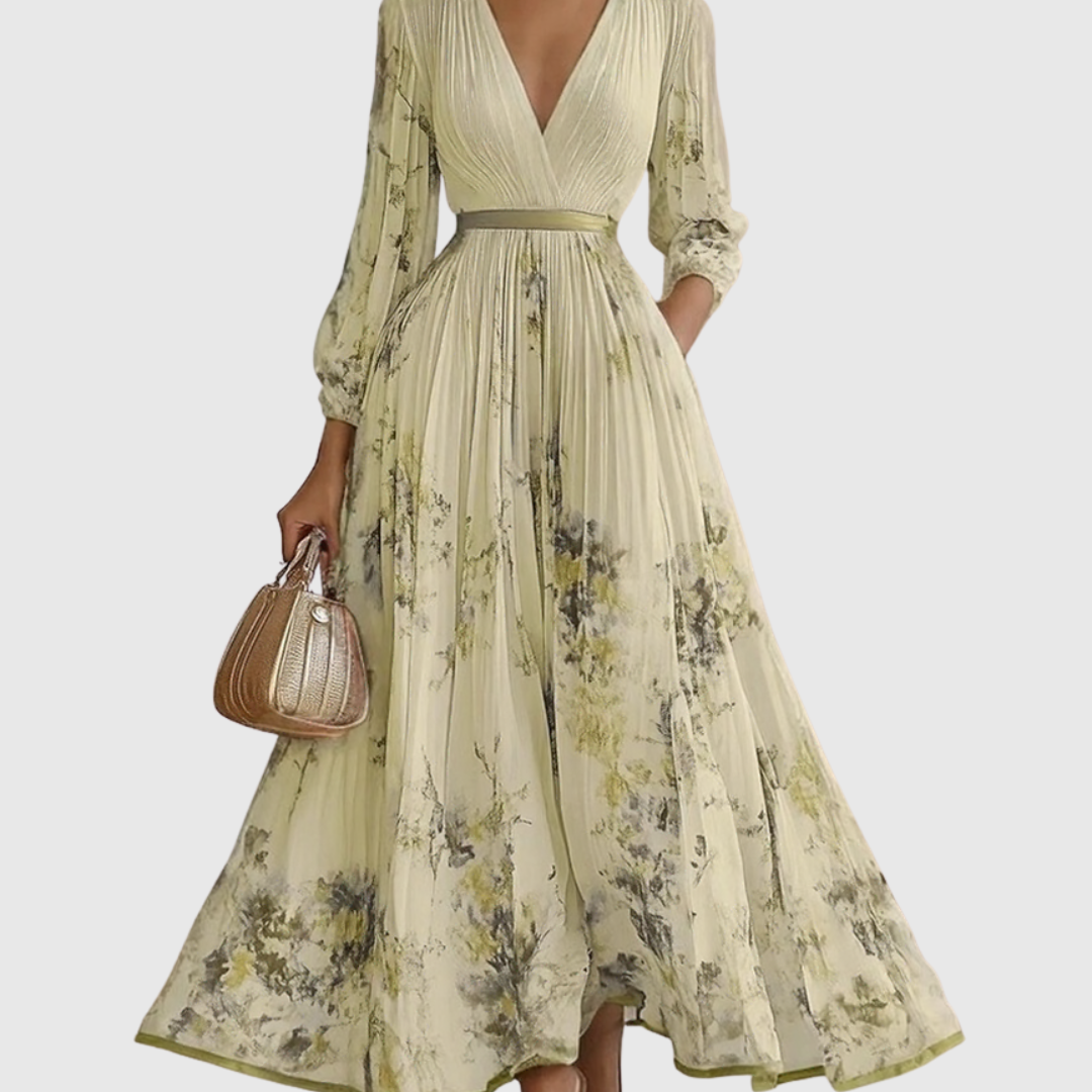 Rowella | Elegant Pleated Maxi Dress