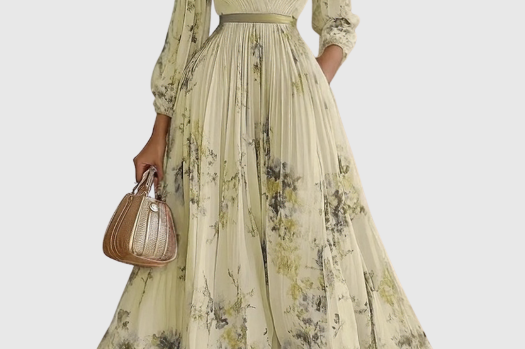 Rowella | Elegant Pleated Maxi Dress