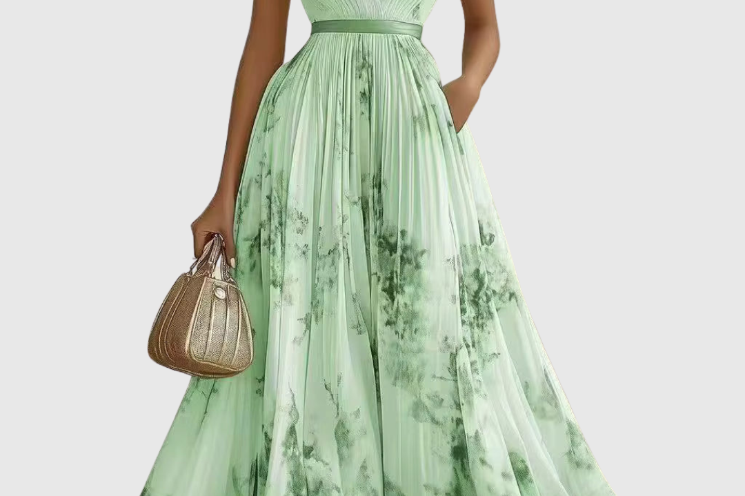 Rowella | Elegant Pleated Maxi Dress