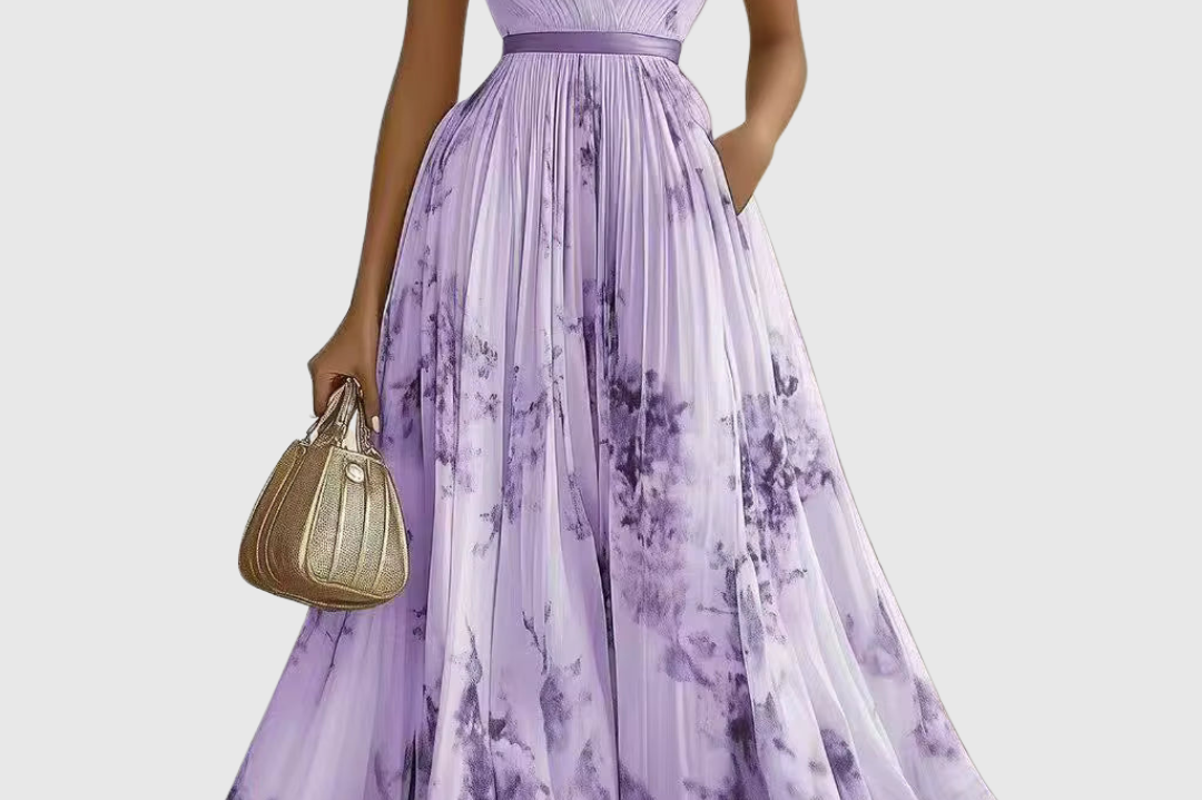 Rowella | Elegant Pleated Maxi Dress