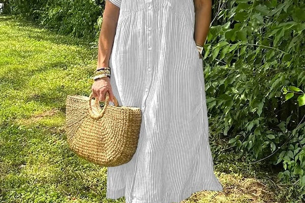 Ishka™ | Striped Shirt Dress