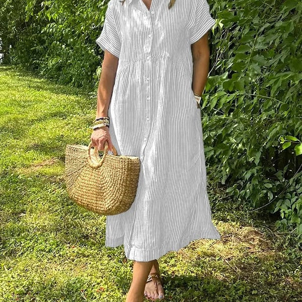 Ishka™ | Striped Shirt Dress