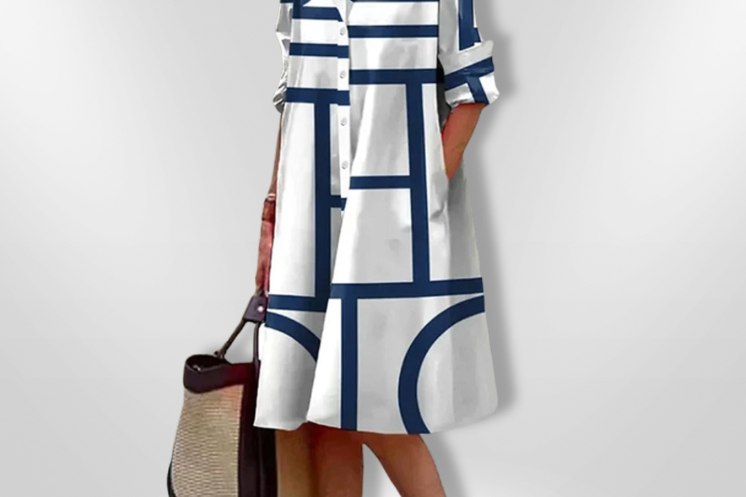 Bruria™ | Geometric Midi Dress