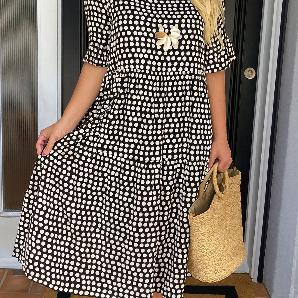 Diane | Short Sleeve Midi Dress