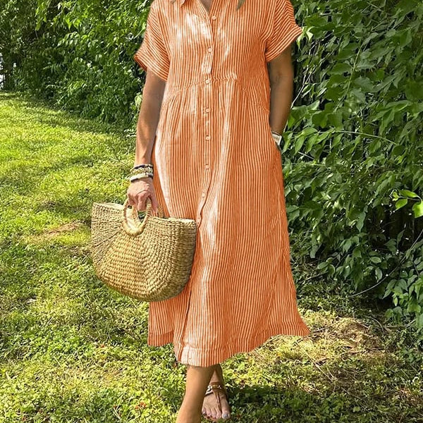 Ishka™ | Striped Shirt Dress