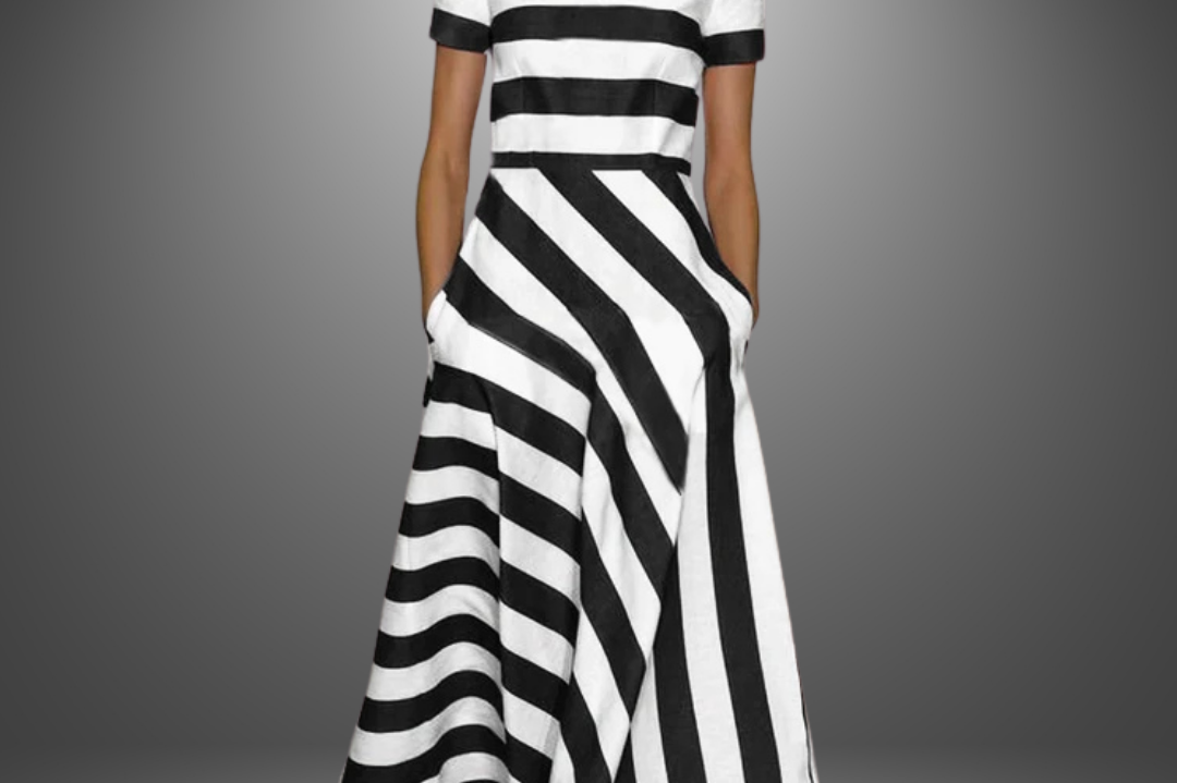 MIA – STRIPED MIDI DRESS