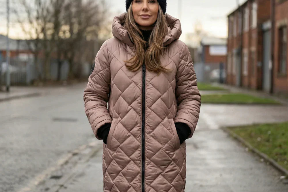 Claire | Quilted Hooded Long Coat
