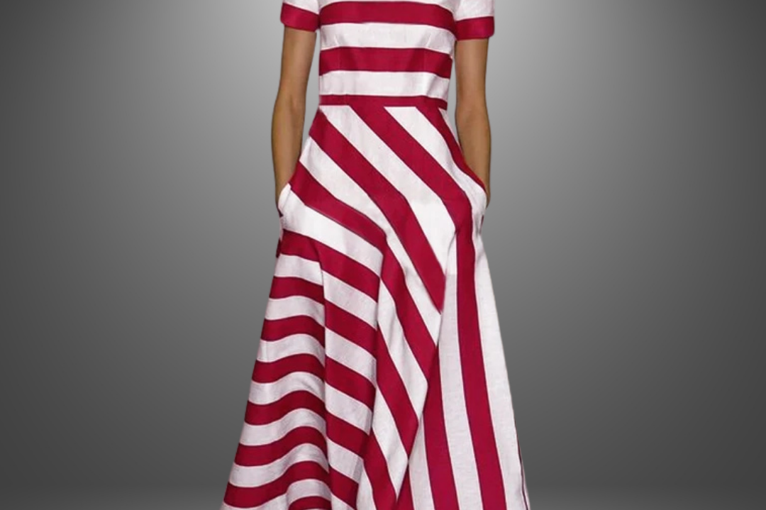 MIA – STRIPED MIDI DRESS