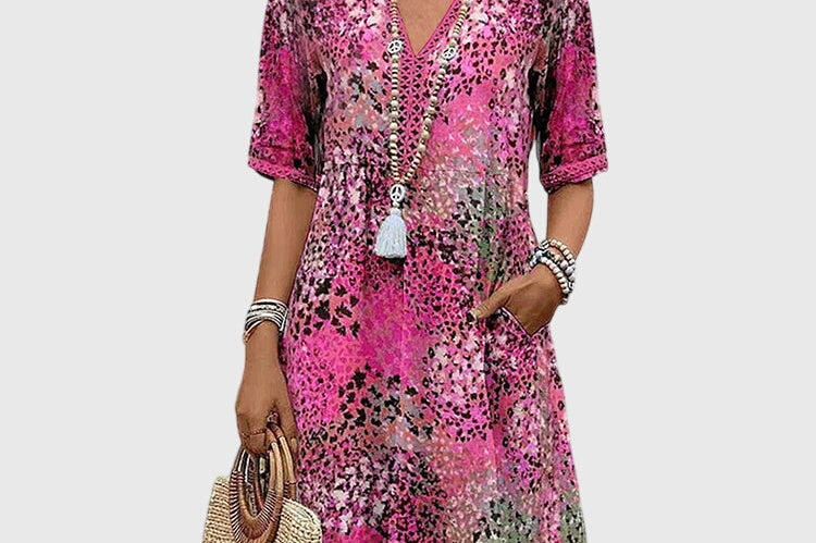 Bella | Elegant Floral Midi Dress