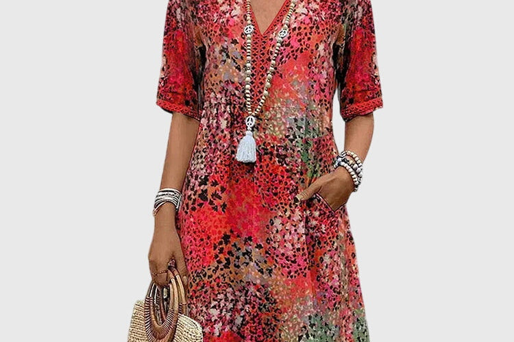 Bella | Elegant Floral Midi Dress