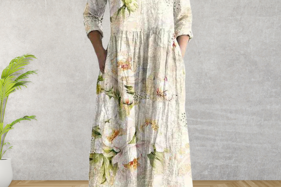 Yulya™ | Elegant Floral Midi Dress