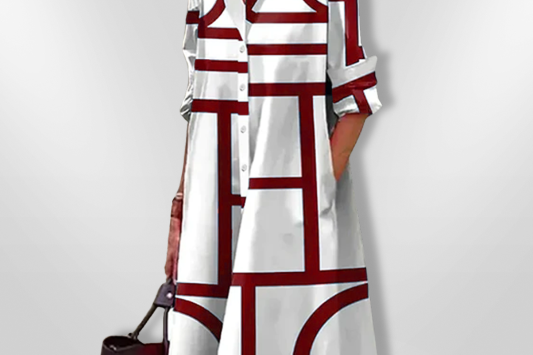 Bruria™ | Geometric Midi Dress