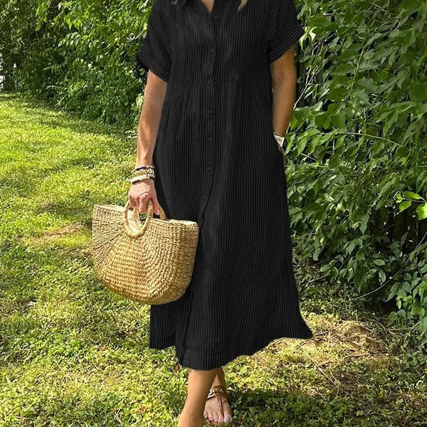 Ishka™ | Striped Shirt Dress