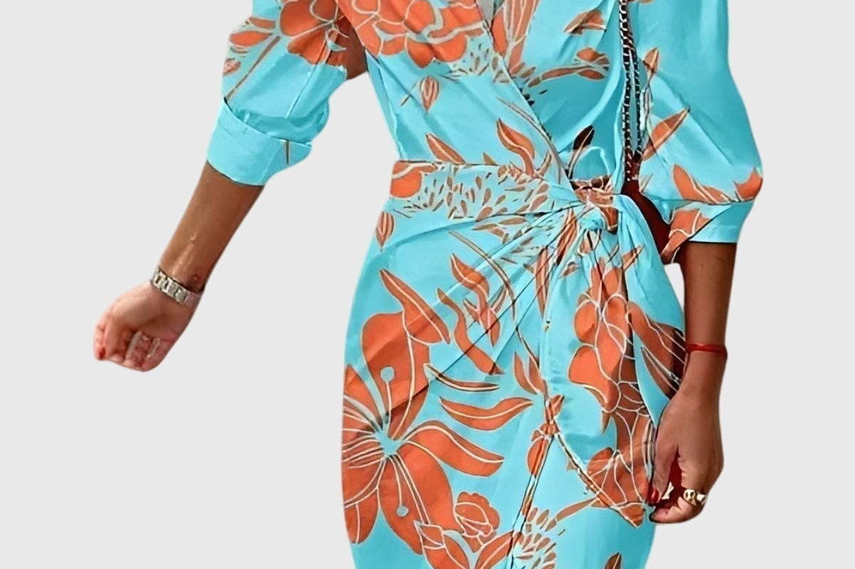 Everly | Elegant Wrap Dress With Print