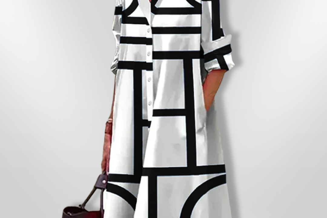 Bruria™ | Geometric Midi Dress