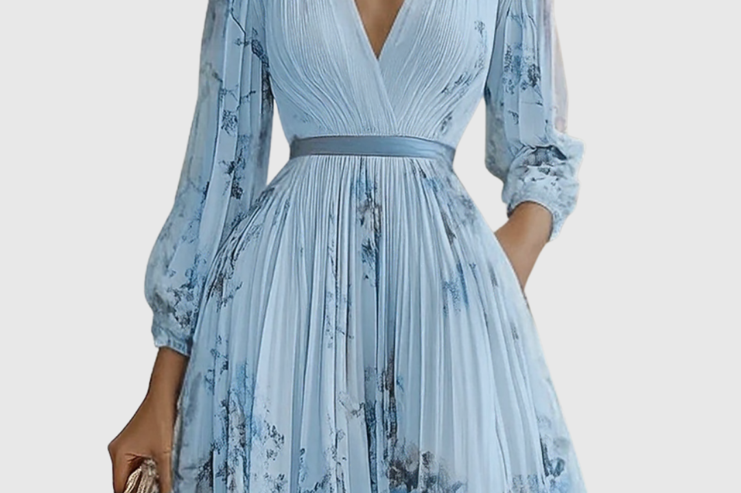 Rowella | Elegant Pleated Maxi Dress