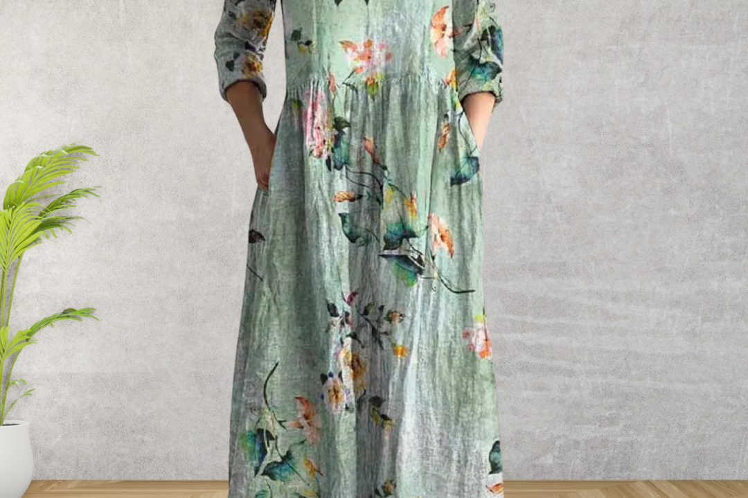 Yulya™ | Elegant Floral Midi Dress