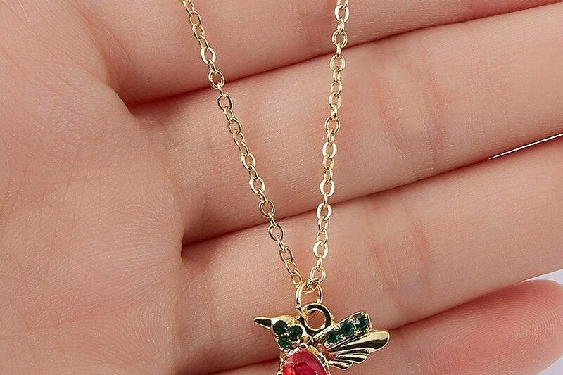Magnificent Crystal Hummingbird Necklace