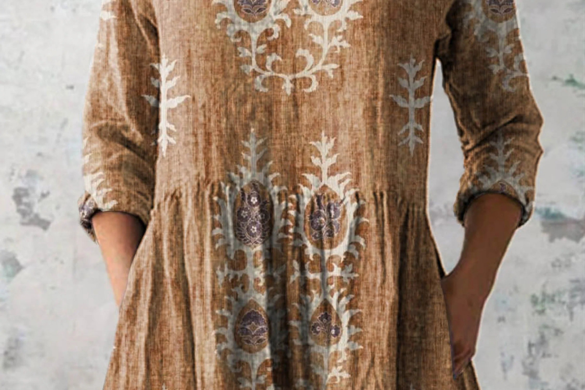 Elise | Long Blouse with V-Neck