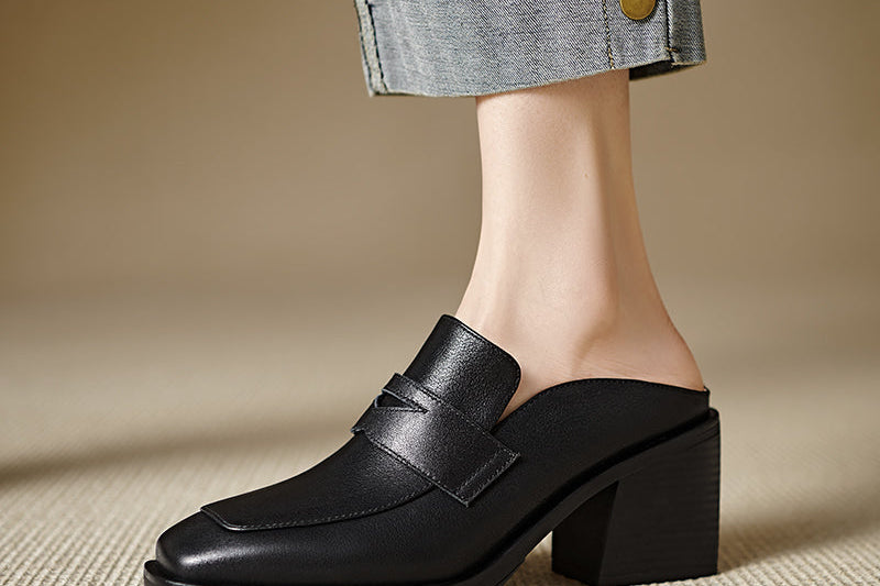 Lola Genuine Leather Mules