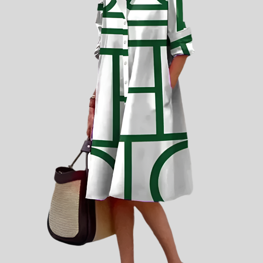 Bruria™ | Geometric Midi Dress