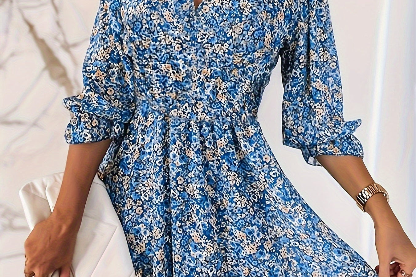 Nissia™ | Floral Ruffle Mini Dress