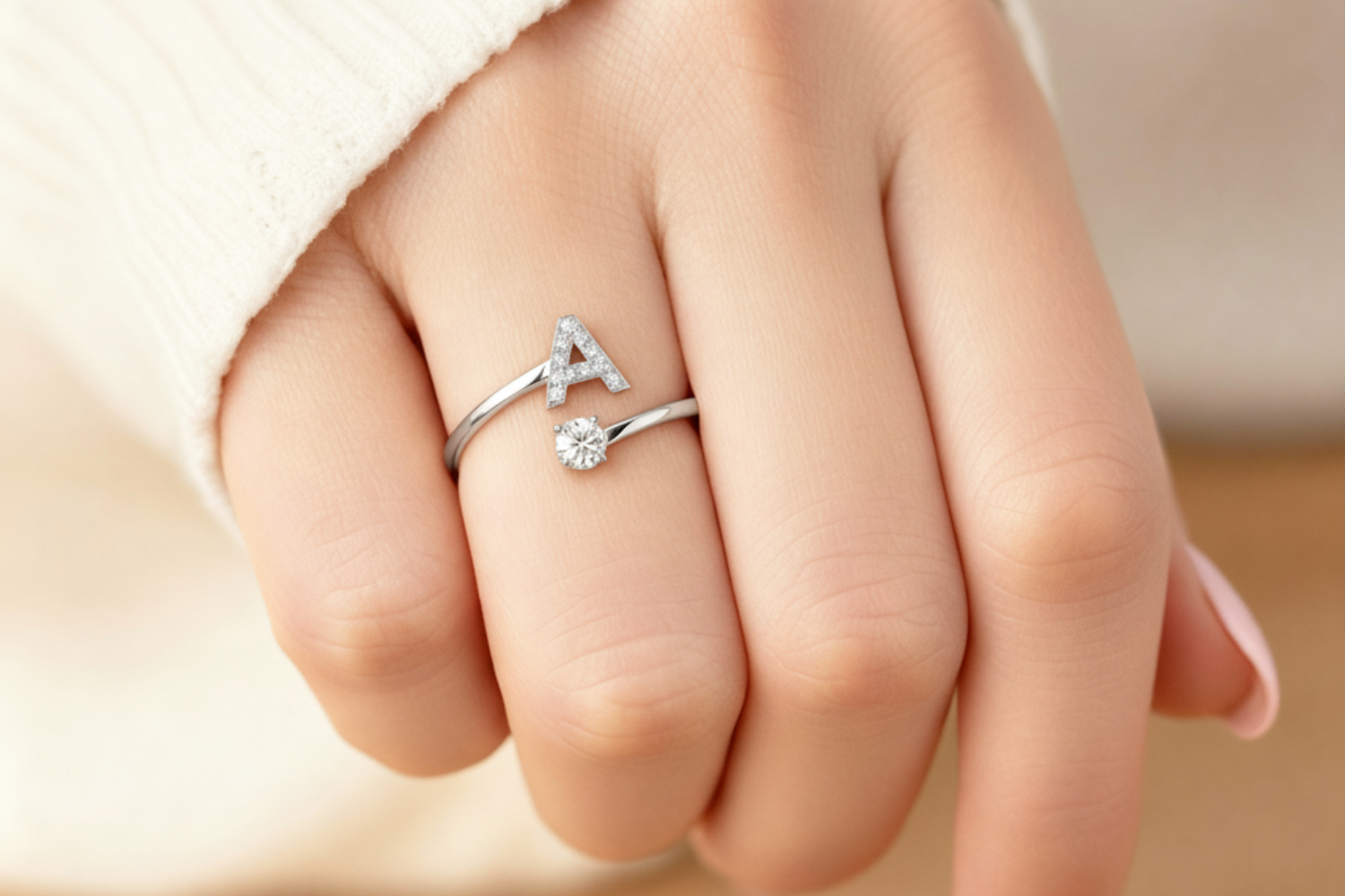 Charming Custom Initial Ring