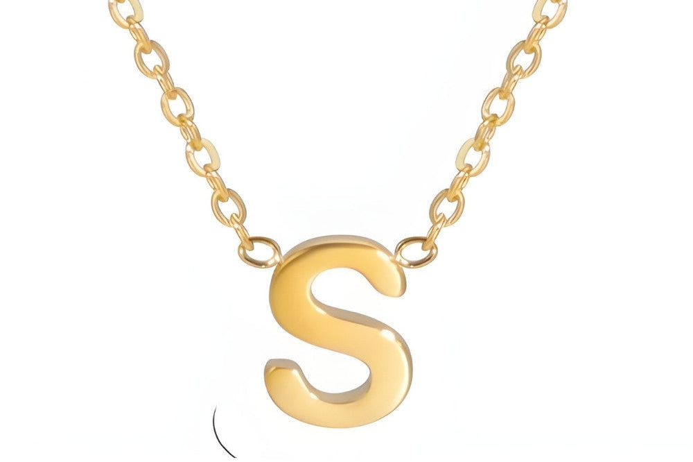 Signature Gold letter Necklace