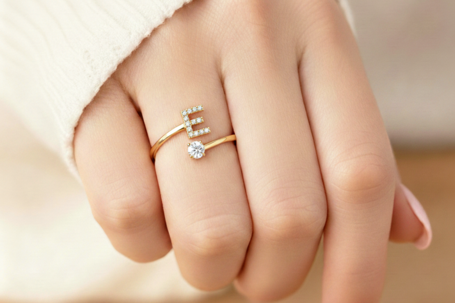 Charming Custom Initial Ring