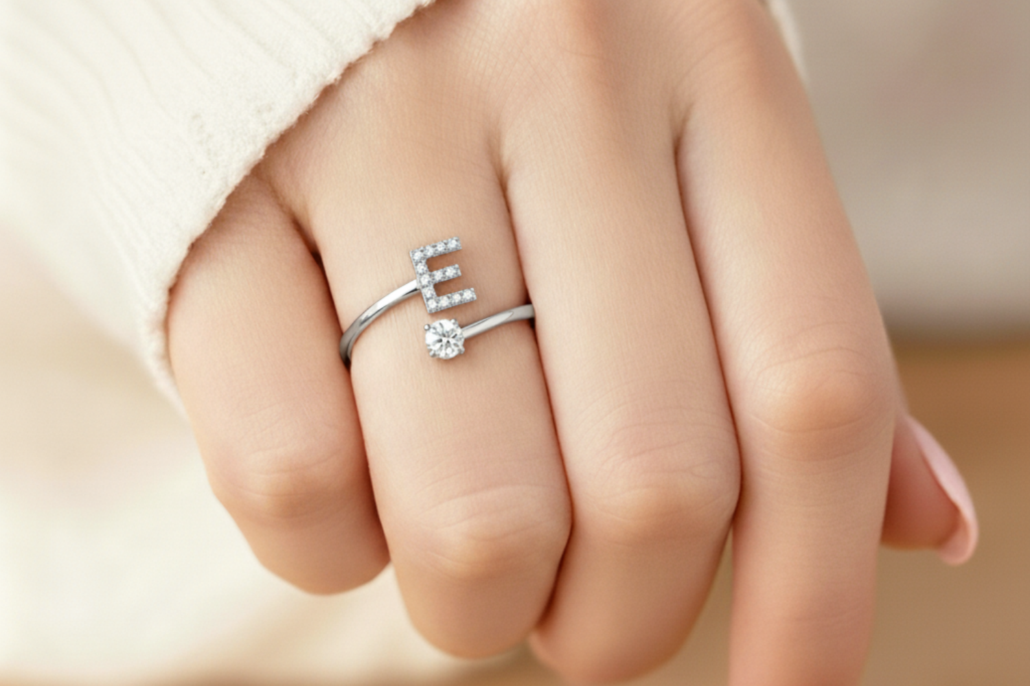 Charming Custom Initial Ring