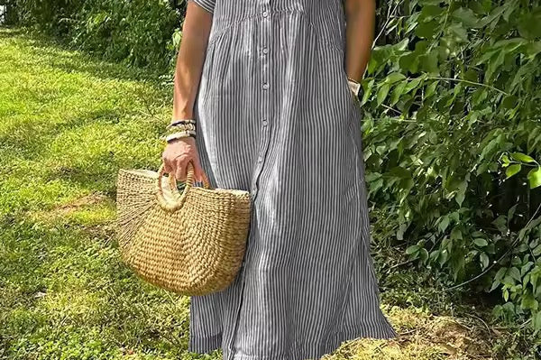 Ishka™ | Striped Shirt Dress