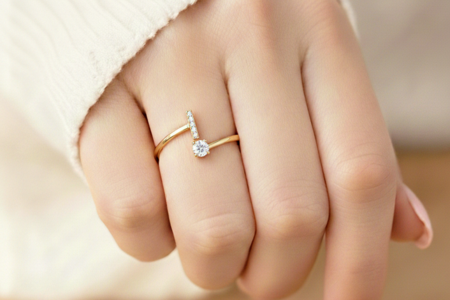 Charming Custom Initial Ring