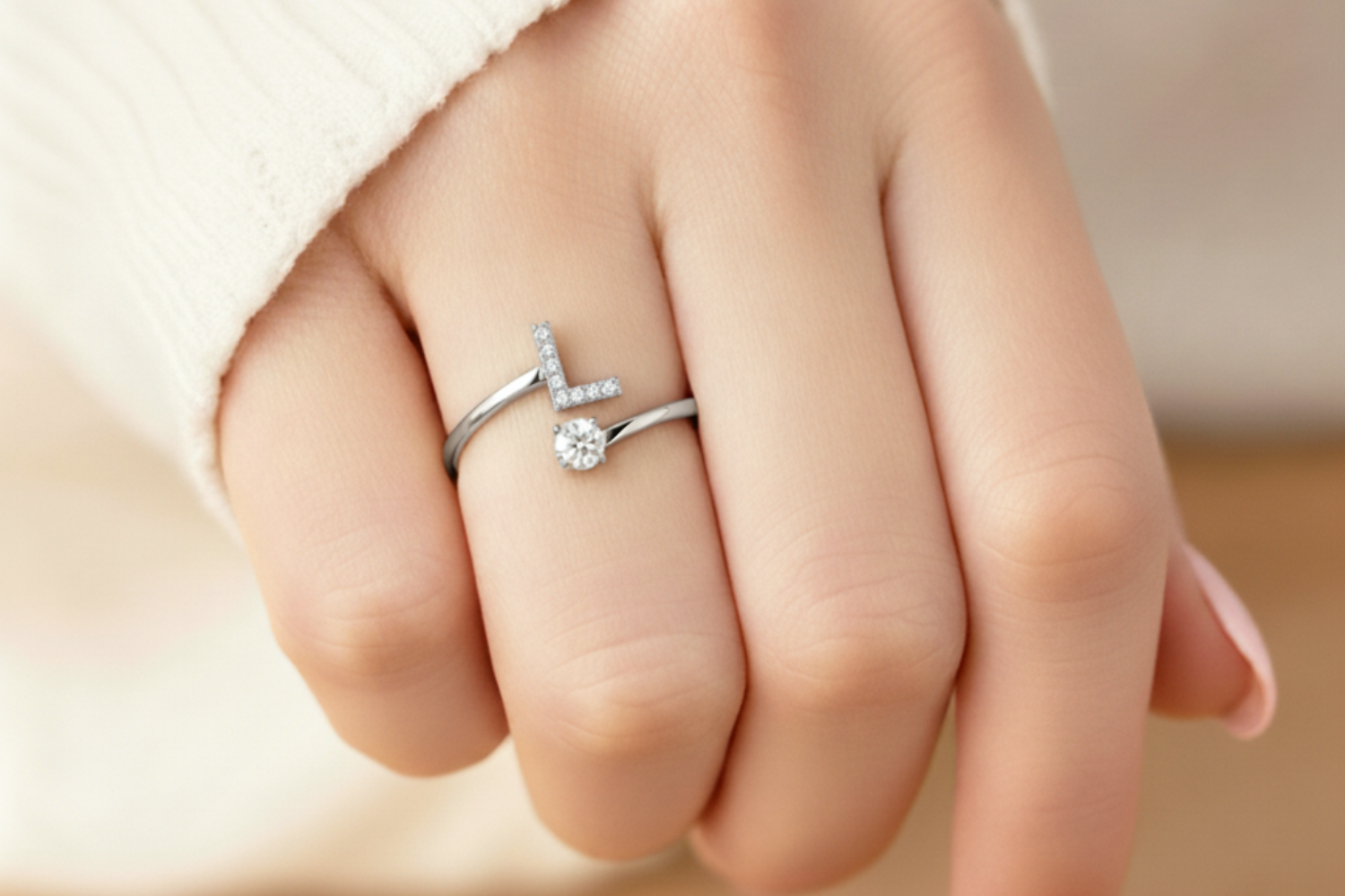 Charming Custom Initial Ring