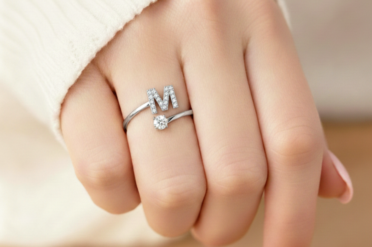 Charming Custom Initial Ring