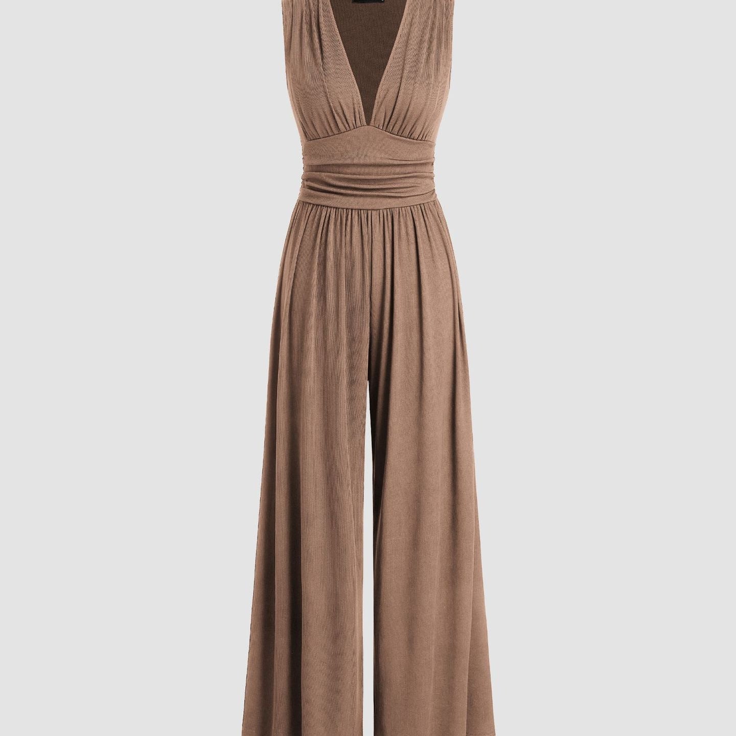 CHARITY | Textured Chic Sleeveless Wide-Leg Jumpsuit