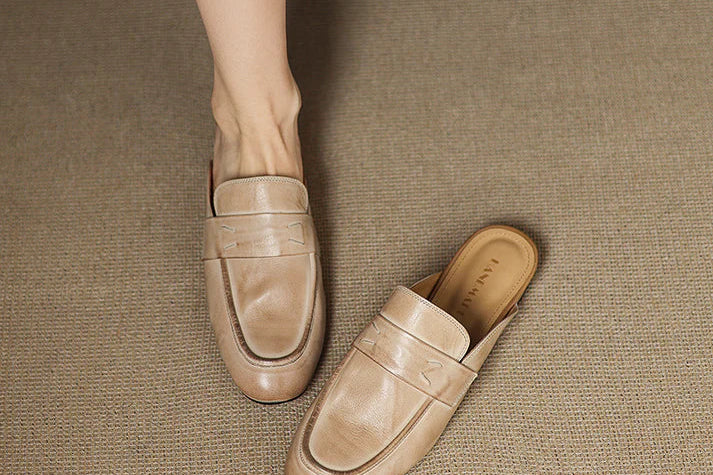 Aurora Genuine Leather Mules