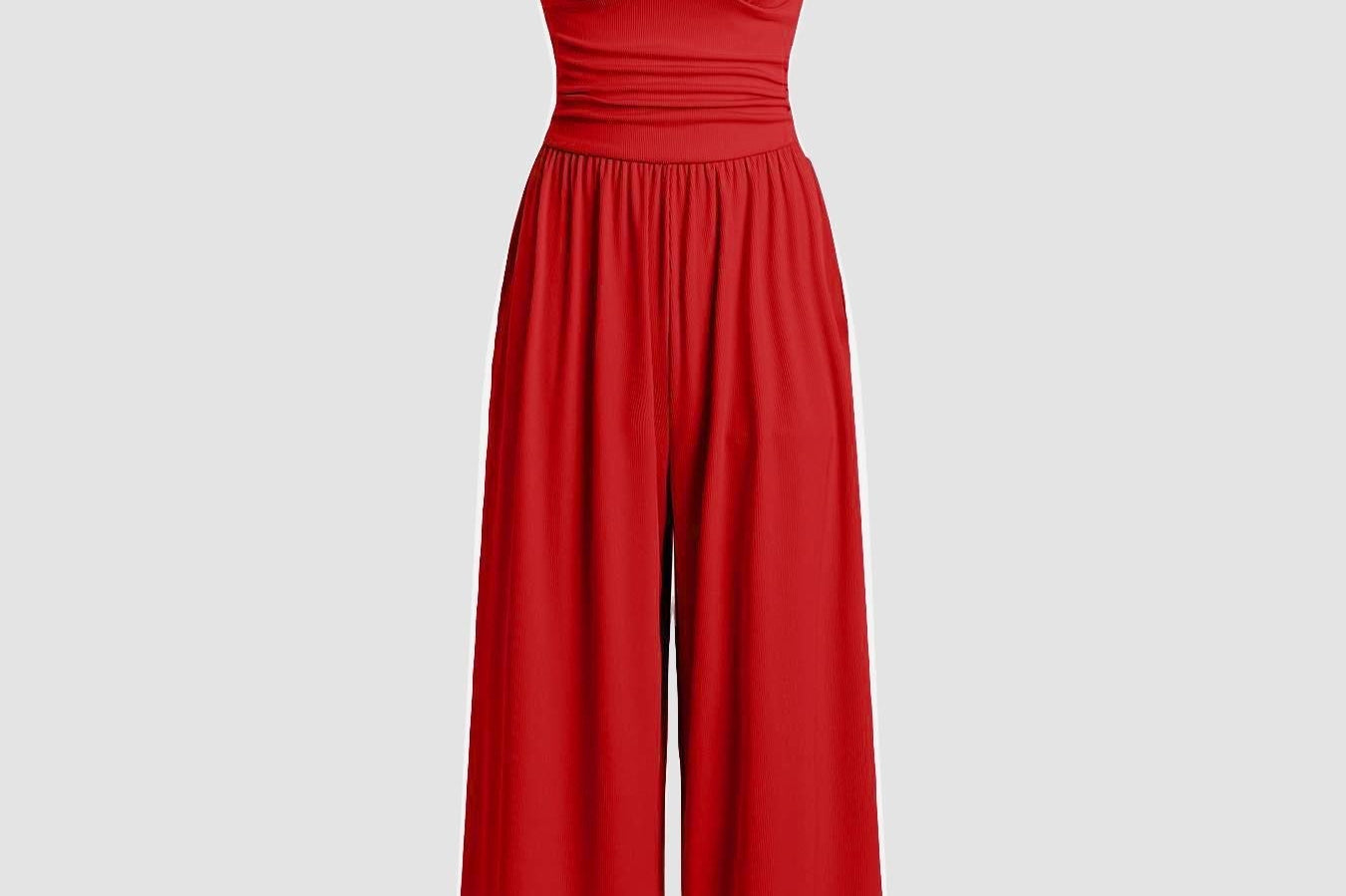 CHARITY | Textured Chic Sleeveless Wide-Leg Jumpsuit