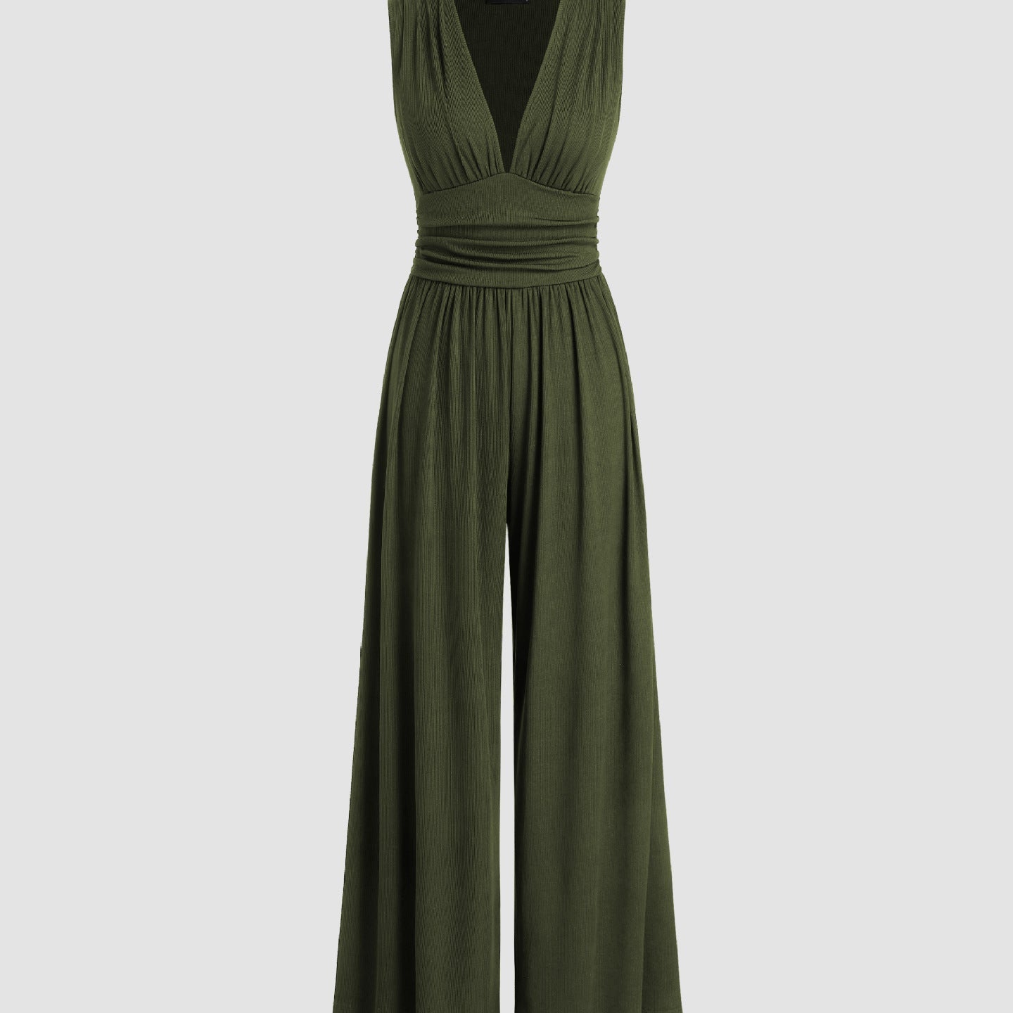 CHARITY | Textured Chic Sleeveless Wide-Leg Jumpsuit