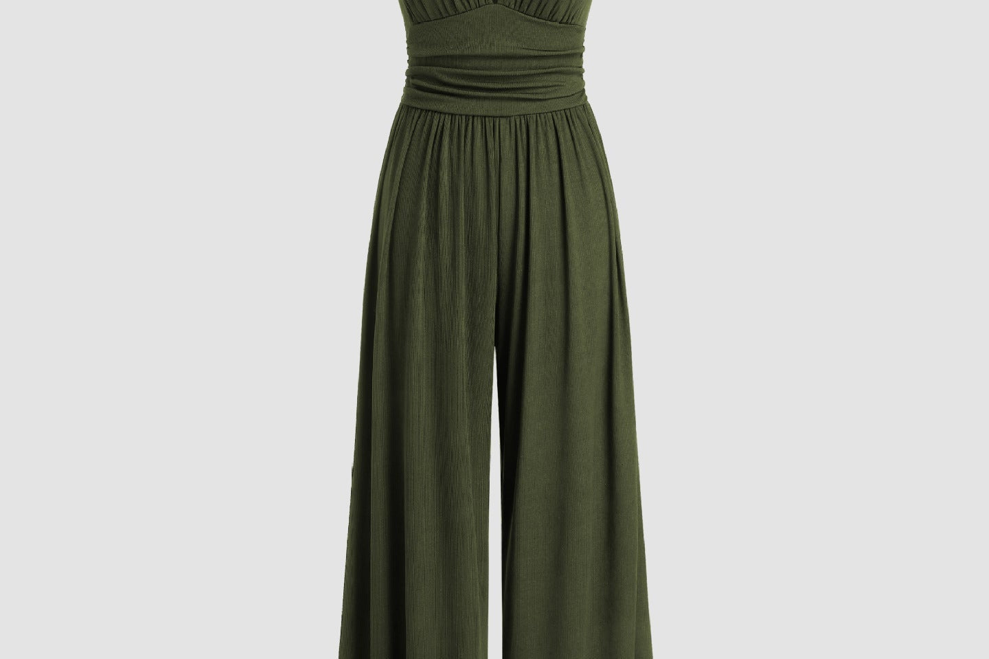 CHARITY | Textured Chic Sleeveless Wide-Leg Jumpsuit