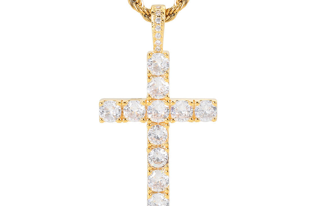 Ethereal Gold Cross Necklace