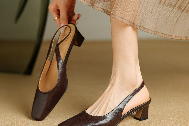 Ersa Genuine Leather Slingbacks