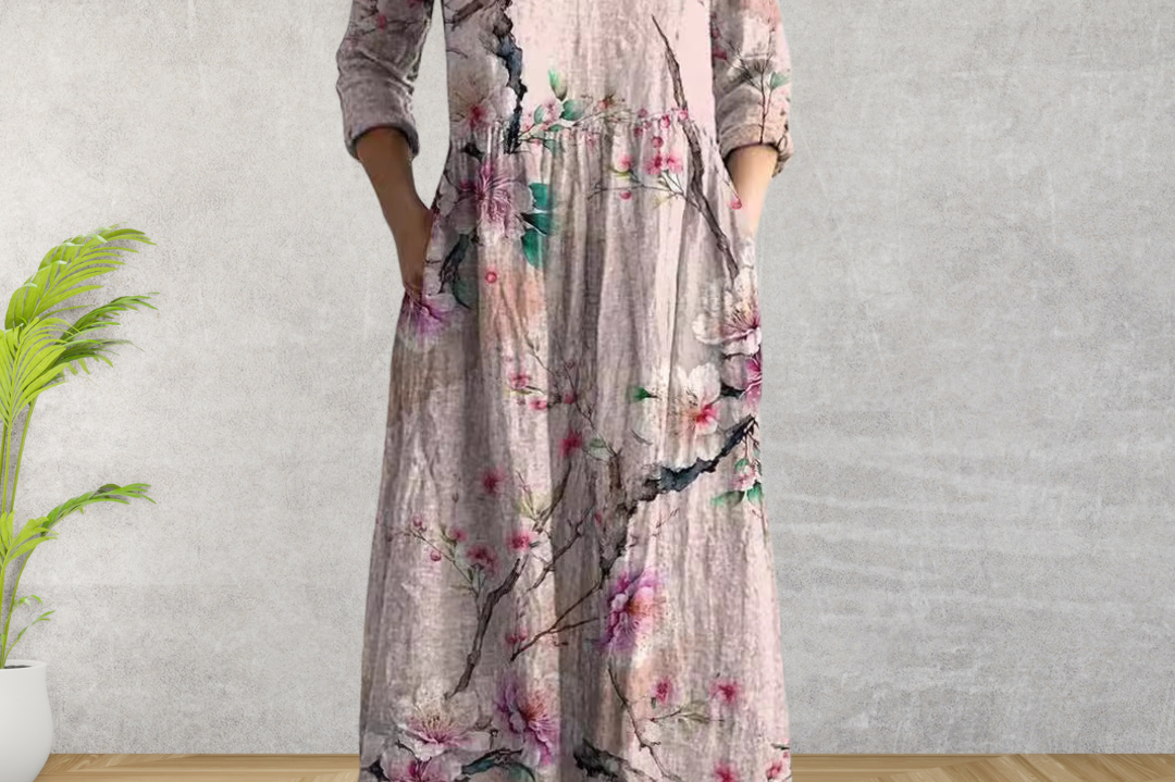 Yulya™ | Elegant Floral Midi Dress
