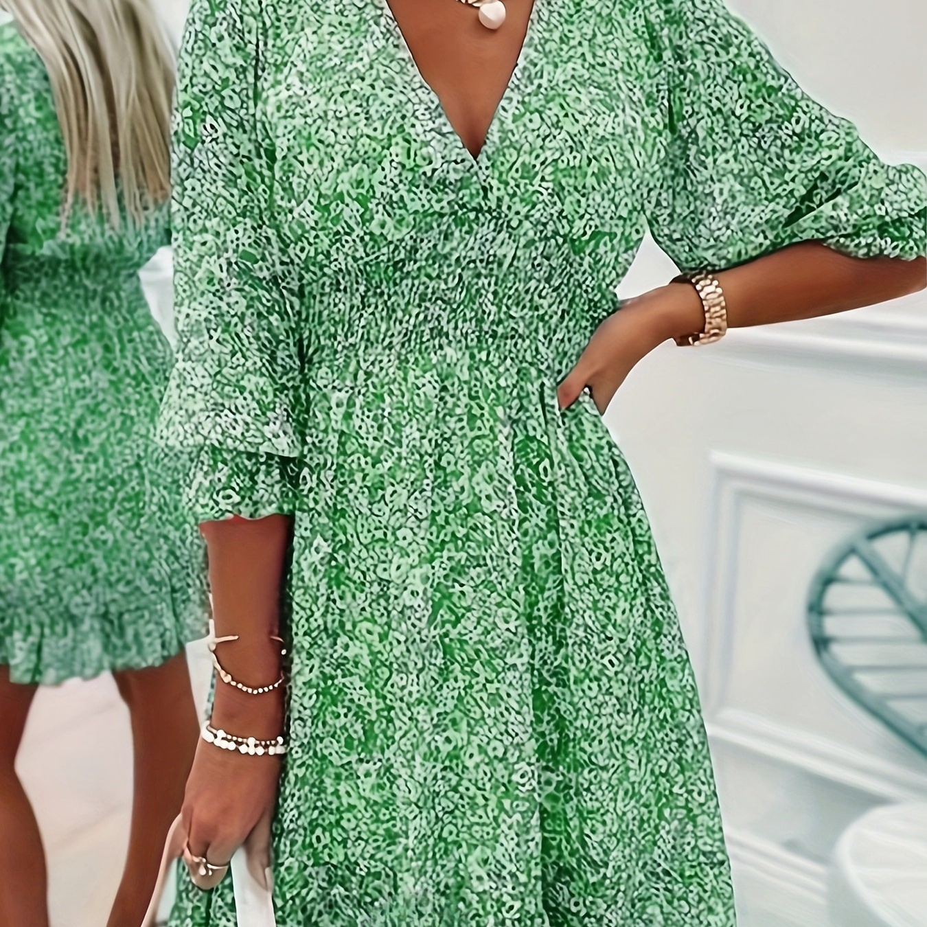 Nissia™ | Floral Ruffle Mini Dress