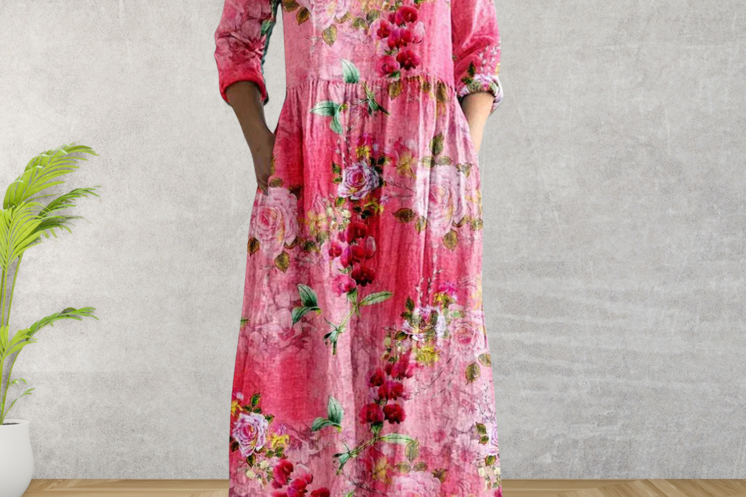Yulya™ | Elegant Floral Midi Dress