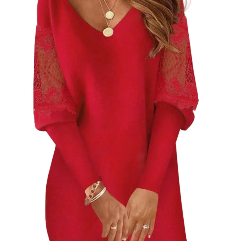 Karen - Lace Sleeved Dress