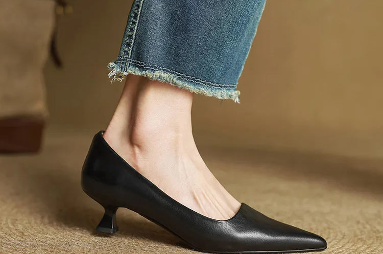 Yanil Genuine Leather Heels