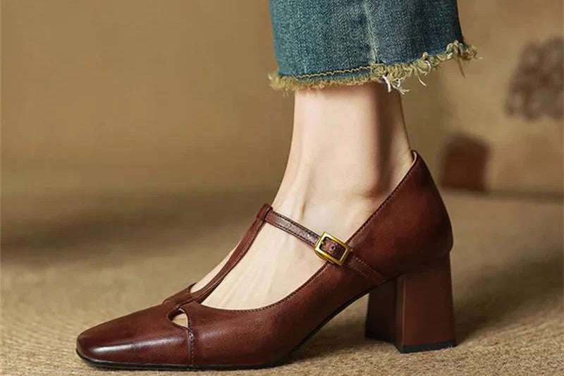 Alysa Genuine Leather Heels