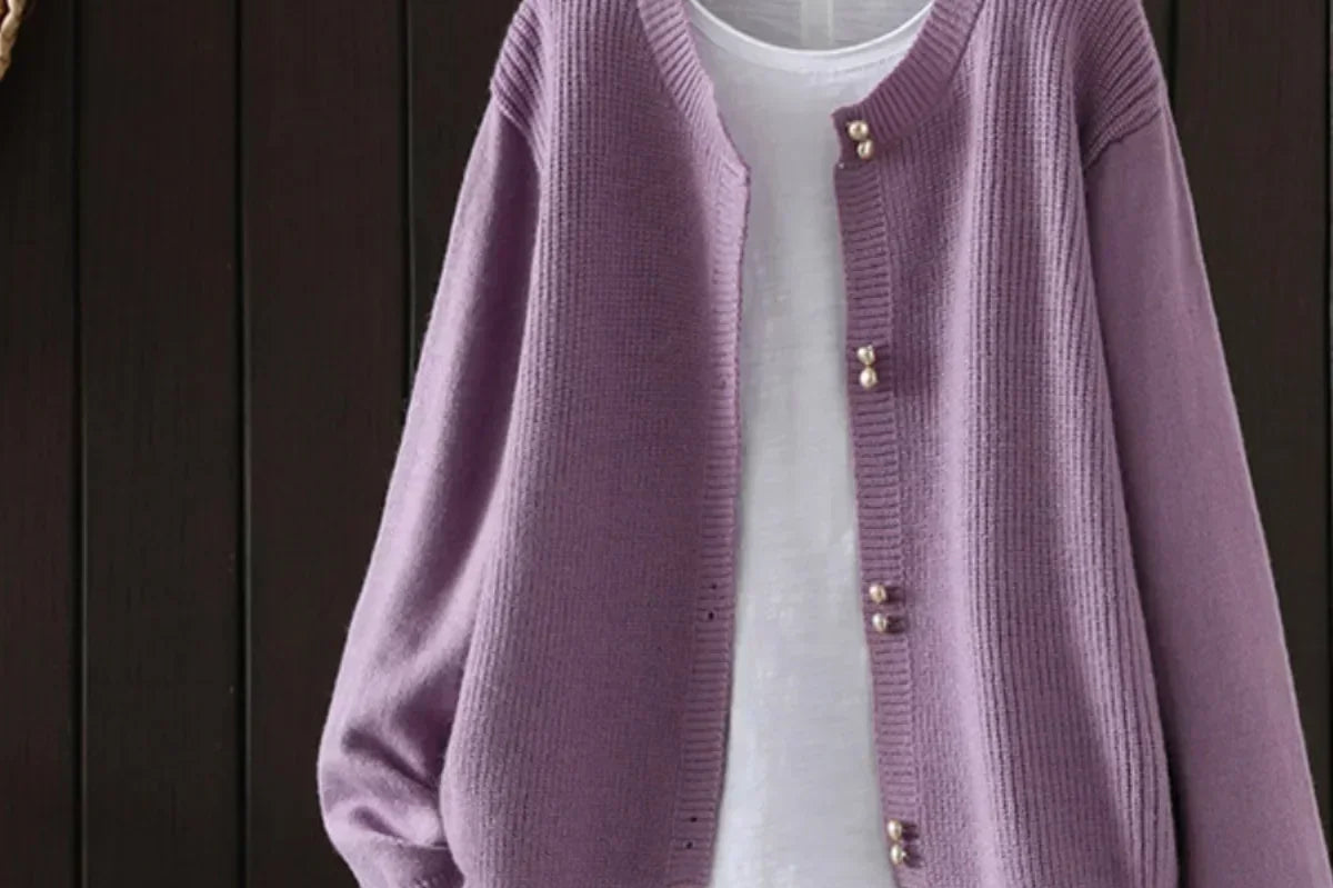 ELARA | PEARL-BUTTON CARDIGAN